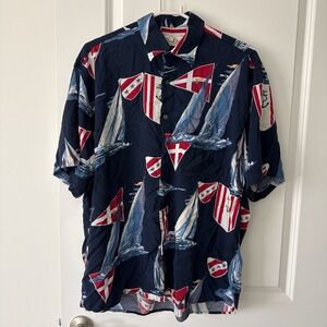 Nautical Themed Men's Shirt - Navy
